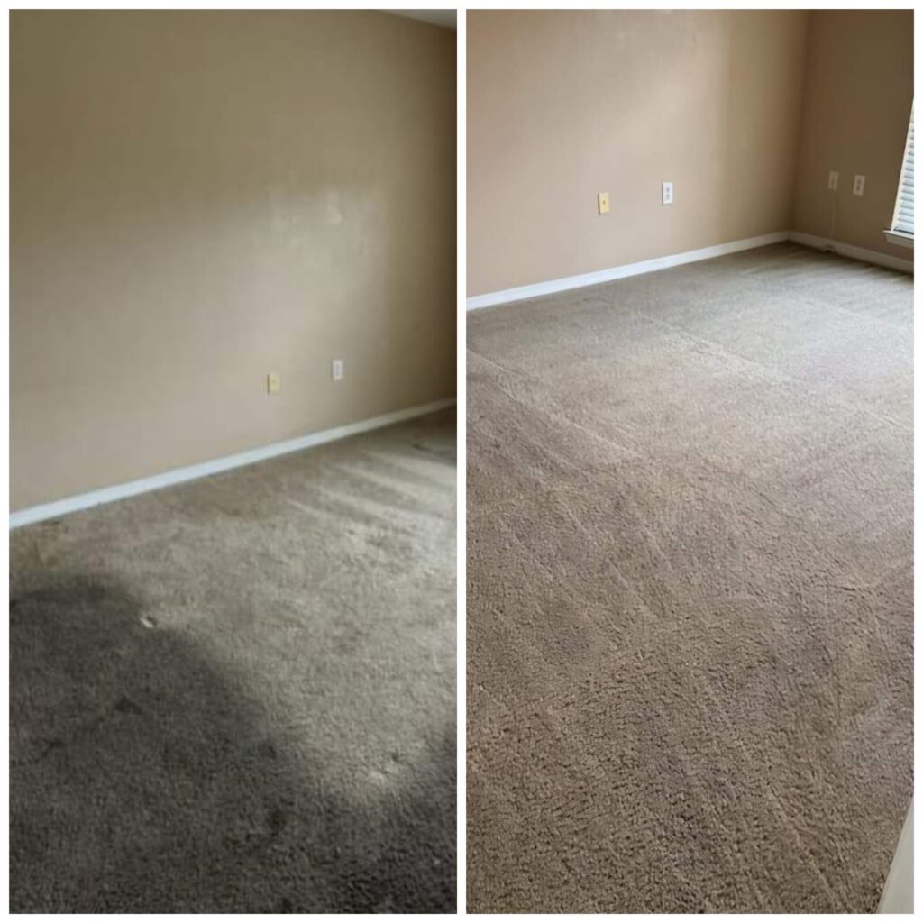 Carpet cleaning before and after for odor and soil removal in Martinez CA
